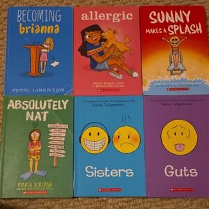 Scholastic Children's Book Set with Blue, Red, and Purple Covers
